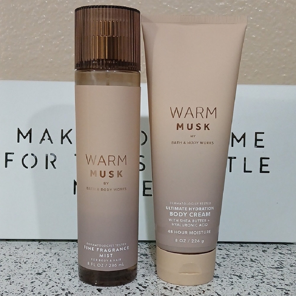 Bath & Body Works Warm Musk Fragrance Mist and Body Cream